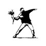 Wallity Banksy Metal 01 Negro